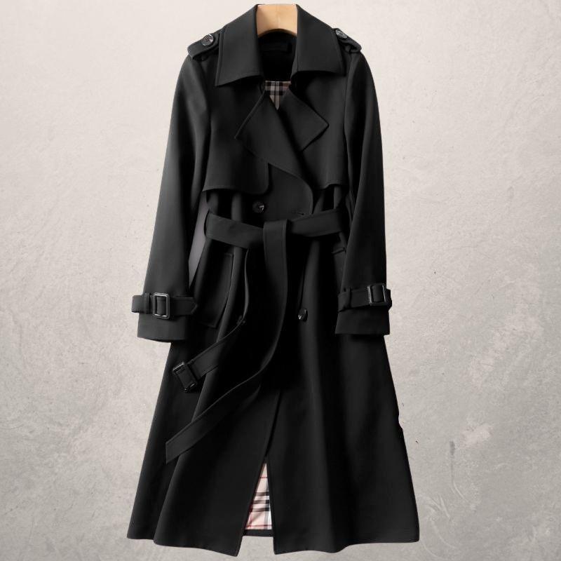 Street Wave Alina Trench Coat Double Breasted Belted Warm Comfort Unisex