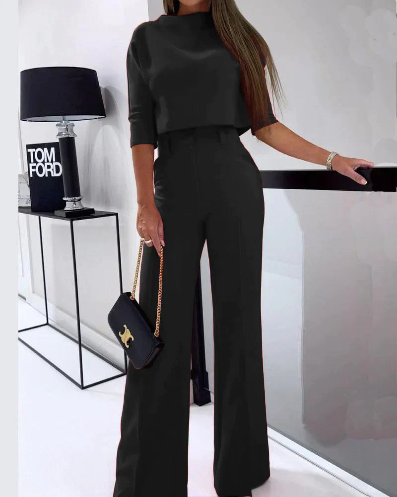 Azura Two Piece Set Solid Color For Everyday Office And Evening Wear By Streetwave Perfect For Busy Professionals