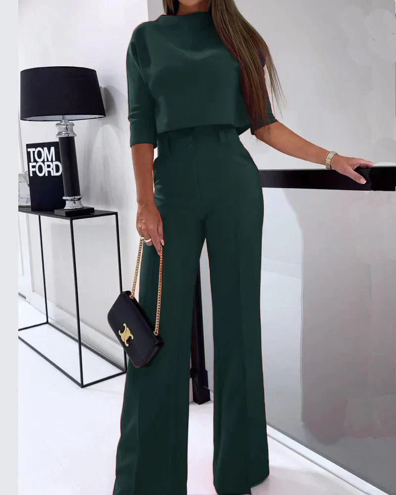 Azura Two Piece Set Solid Color For Everyday Office And Evening Wear By Streetwave Perfect For Busy Professionals