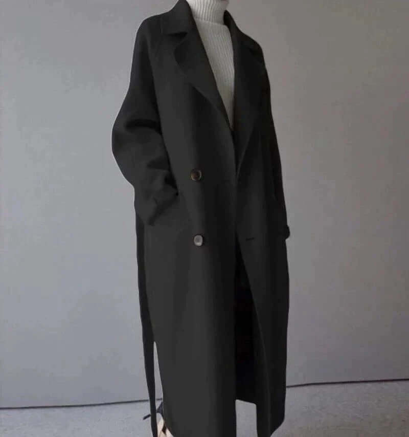Street-Wave Women's Oversized Belted Coat For Cozy Warmth And Effortless Layering