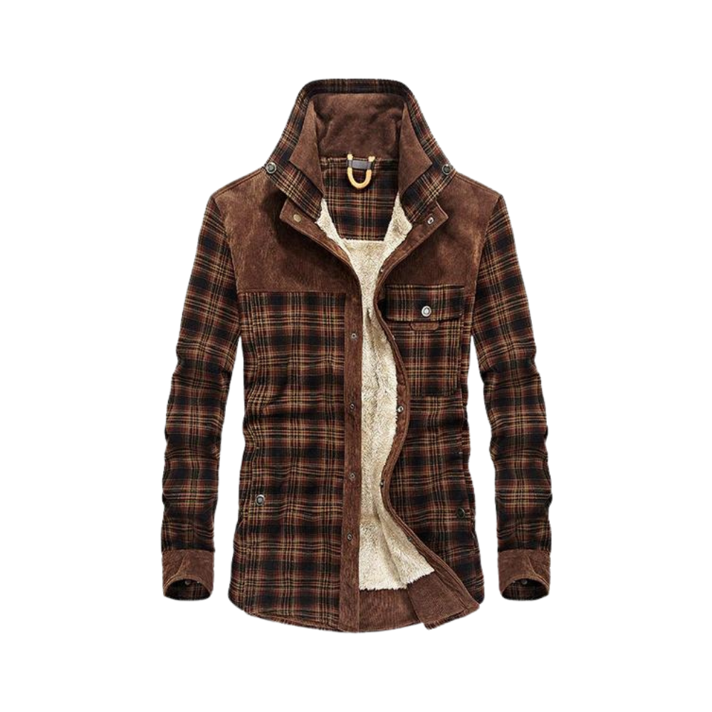 Street Wave Flannel Jacket For Men With Cozy Sherpa Lining For Warmth And Adventure