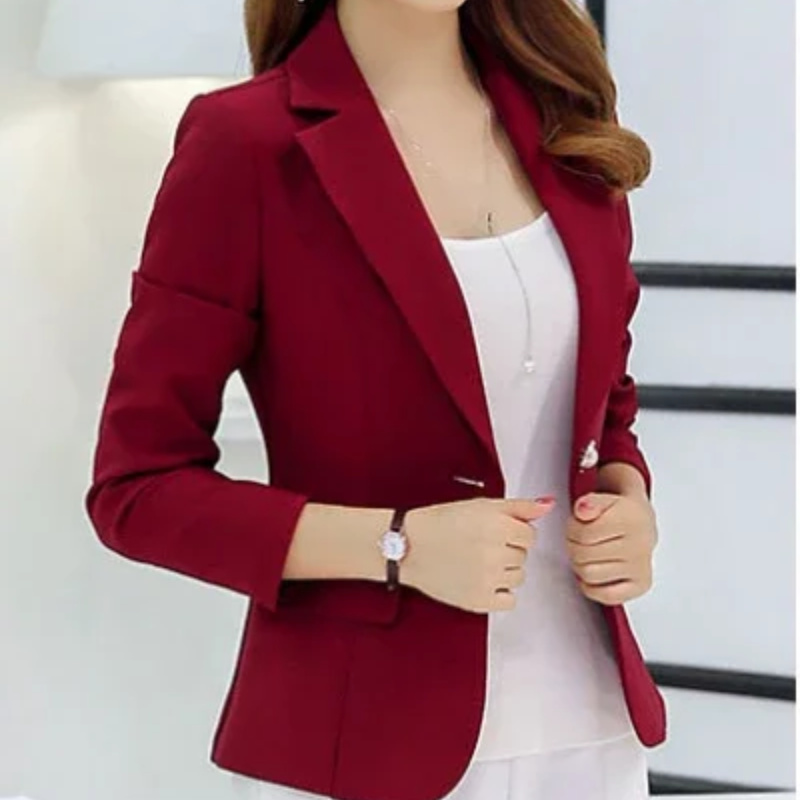 Street-Wave Clara Women's Tailored Slim Fit Office Blazer For Professionals