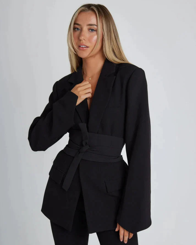 Street-wave Elegant Wrap Front Blazer For Women, Flattering Tailored Fit, Chic Comfort, Everyday Showstopper