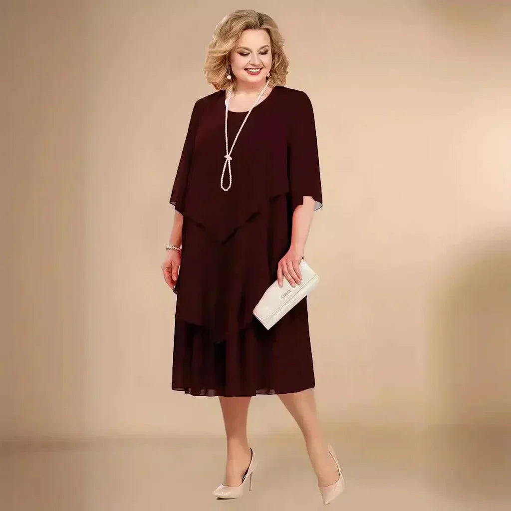 Women's Chiffon Dress with Flowing Design and Lightweight Fabric