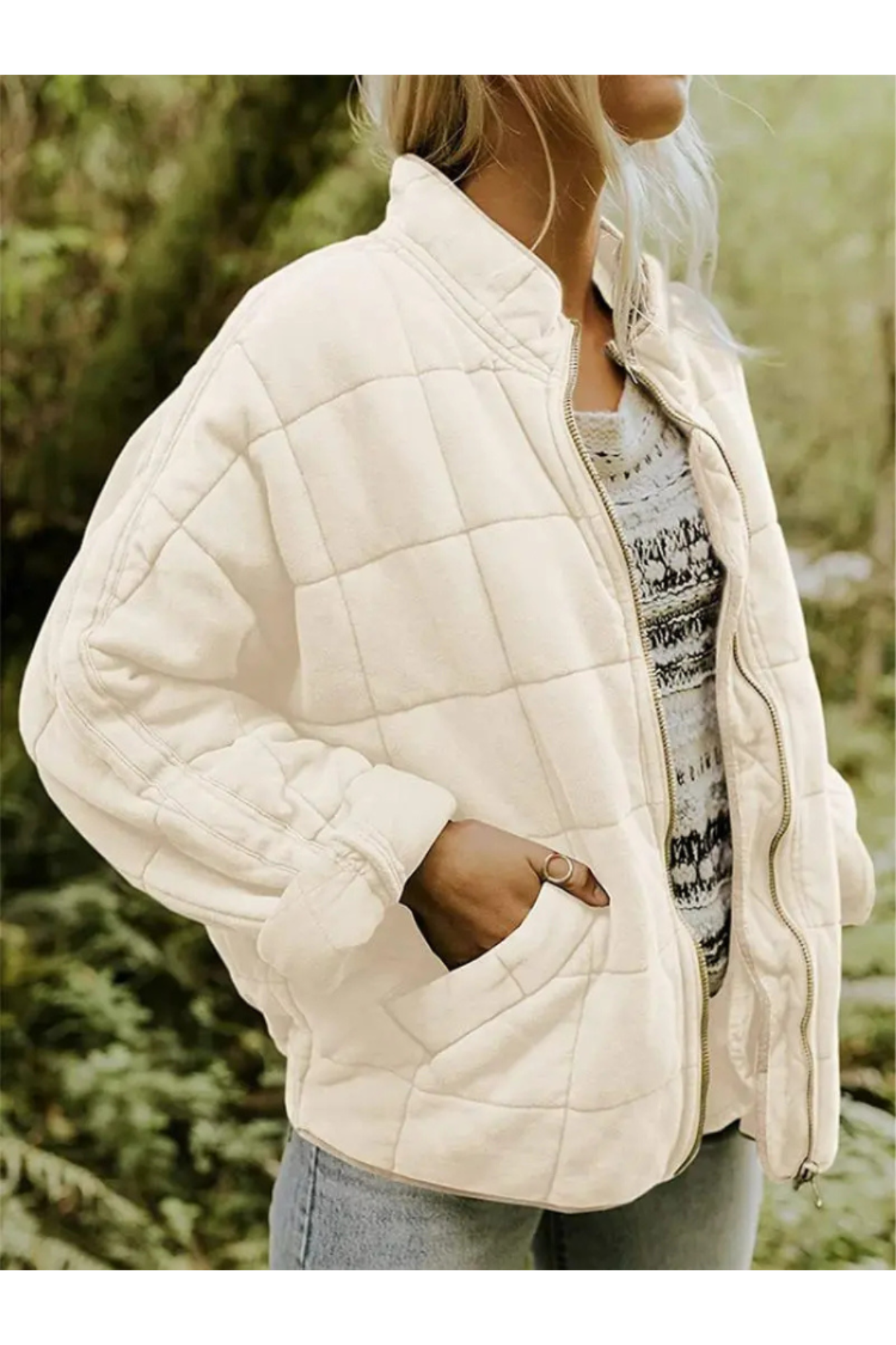 Street Wave Womens Quilted Bomber Jacket For Women Elegant Weatherproof Comfort And Perfect Fit