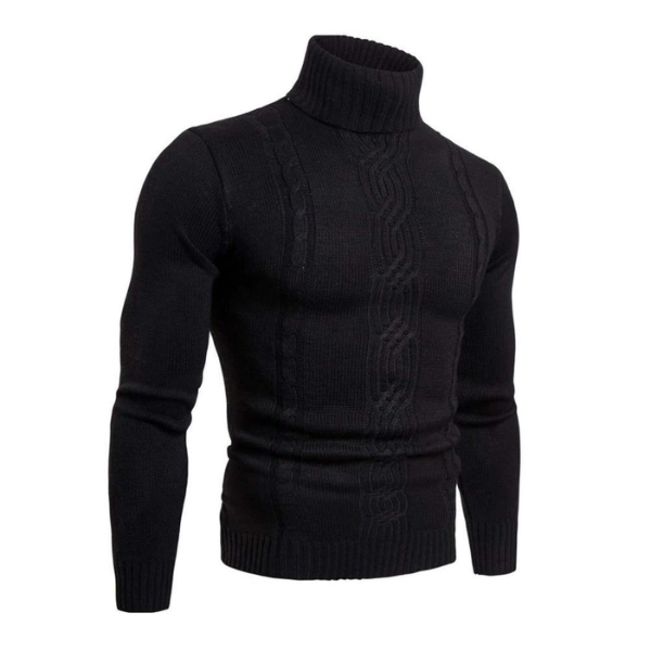 Street-wave Men's Warm Knit Turtleneck Sweater For Winter Weather Cozy Classic Comfort