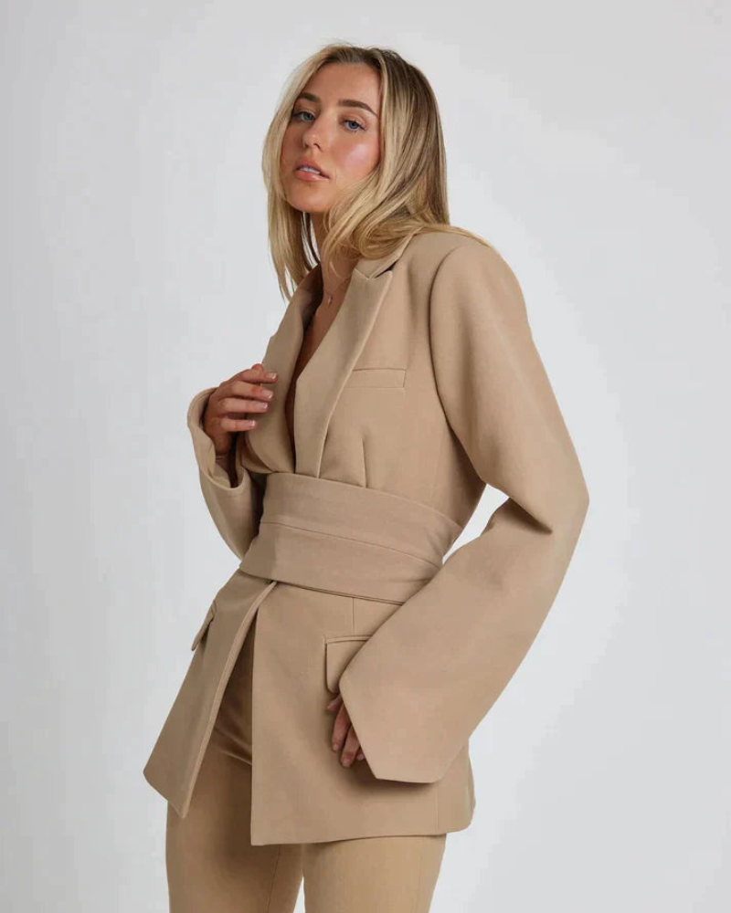 Street-wave Elegant Wrap Front Blazer For Women, Flattering Tailored Fit, Chic Comfort, Everyday Showstopper