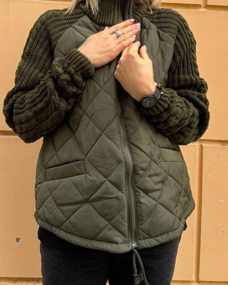 Street-wave Quilted Zip Jacket For Women Warm Cozy Timeless Style With Modern Comfort And Versatility