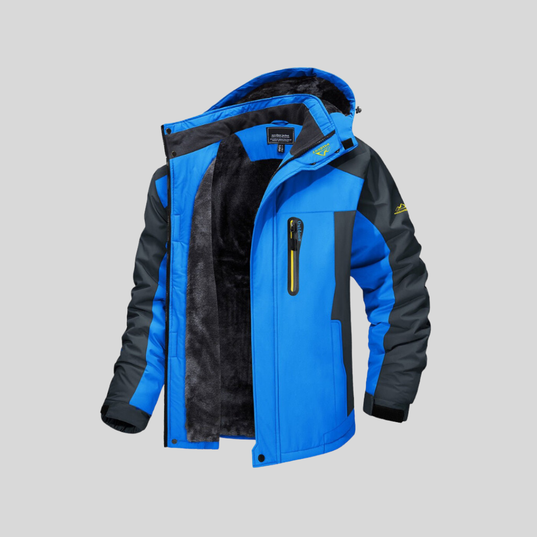 Street-wave Tech Fleece Jacket for Men Insulated Warmth and Weatherproof Shell Windproof Protection