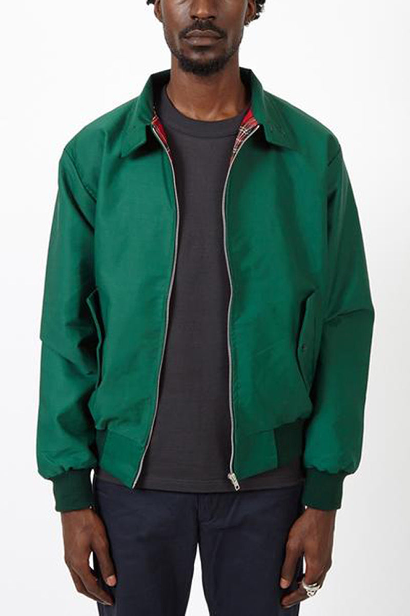 Street Wave Harrington Jacket With Red Plaid Lining Navy For Men Versatile Outerwear