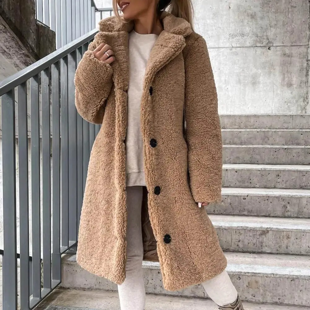 Street-Wave Teddy Coat For Women Longline Fleece Ultra Soft Warmth Cozy Style Premium Winter Essential
