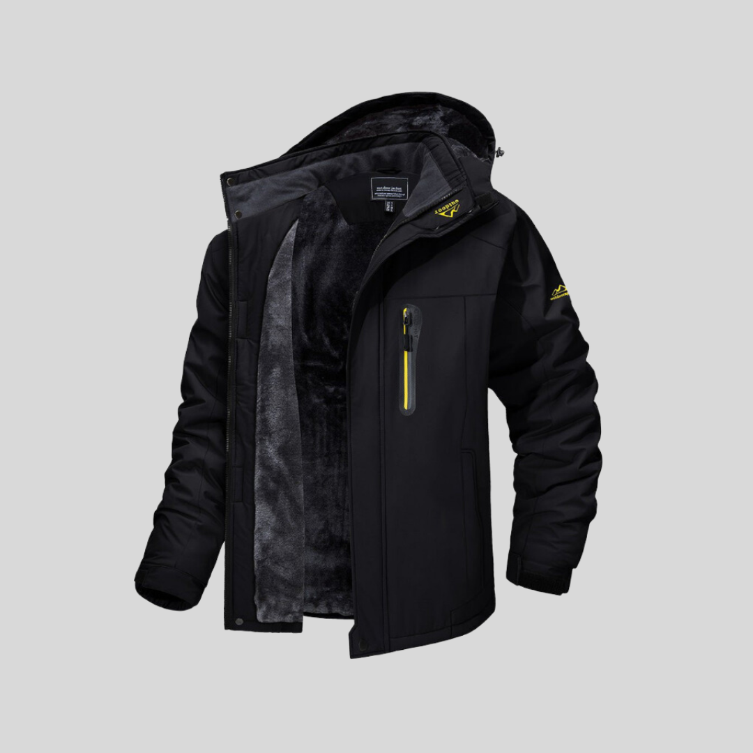 Street-wave Tech Fleece Jacket for Men Insulated Warmth and Weatherproof Shell Windproof Protection