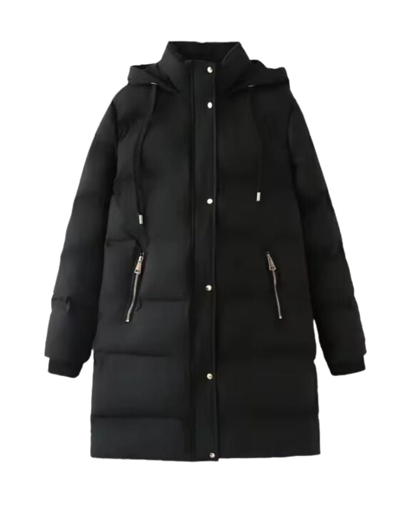 Street-wave Long Winter Coat For Women Warm Insulated Puffer Jacket Chic Cozy Outerwear