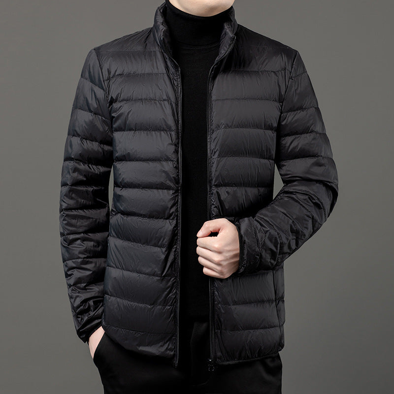 Street Wave Lightweight Puffer Jacket For Men With Front Zip Insulated Warmth For Everyday Urban Wear