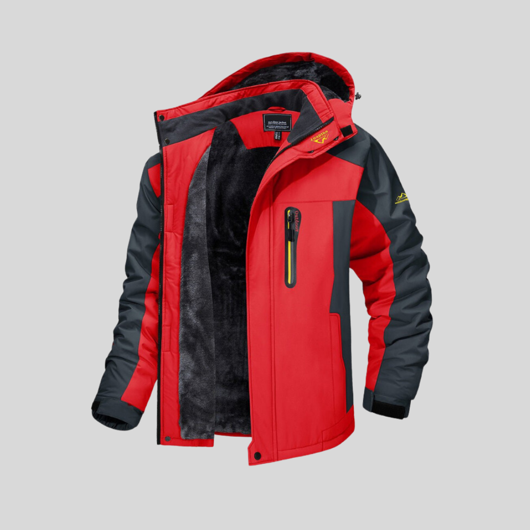 Street-wave Tech Fleece Jacket for Men Insulated Warmth and Weatherproof Shell Windproof Protection