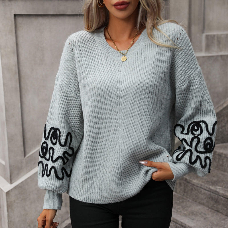 Street-wave Women's Cozy Knit Sweater With Warmth For Fall And Winter Classic Style
