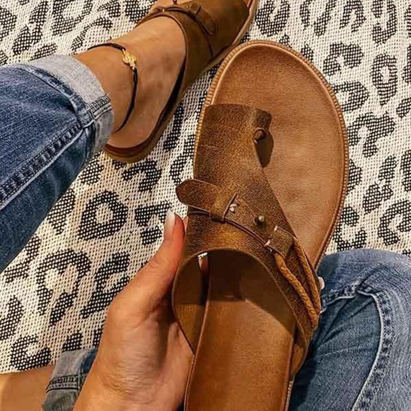 Orthopedic Womens Slippers Street-Wave Timeless Comfort Open Toe Design With Arch Support For Everyday Use