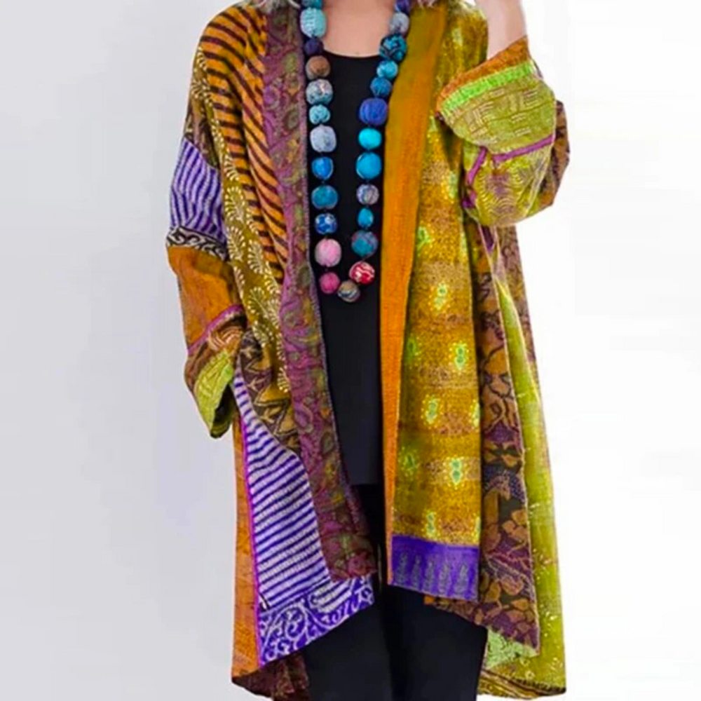 Street-wave Colorful Knit Vest For Women With Cozy Warmth And Bold Boho Style Cardigan