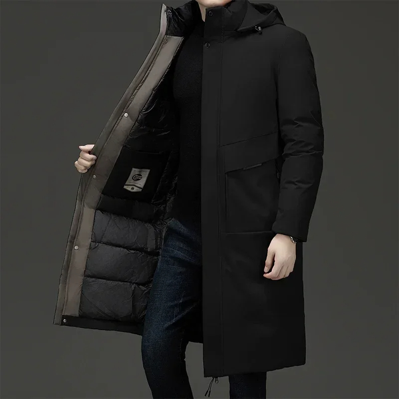 Street-Wave Long Winter Coat For Men With Insulated Lining And Hood Ultimate Cold Weather Warmth