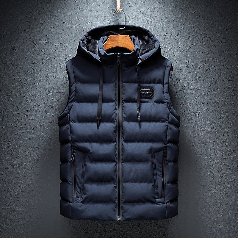 Street-Wave Hooded Fleece Vest For Men With Premium Warmth And Flexible Movement For Outdoor Adventure