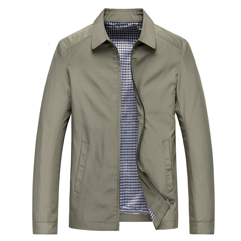 Street-Wave Reversible Jacket For Men Windproof Water Resistant Lightweight Breathable Inner Lining