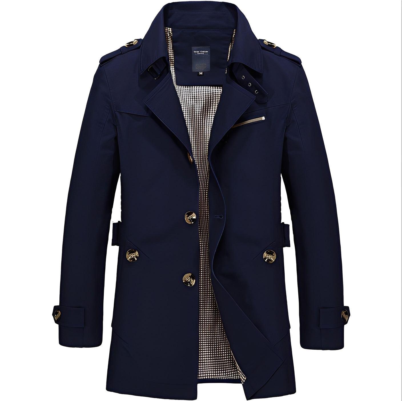 Streetwave Men Mid Length Windbreaker With Warm Lined Interior For Casual Streetwear