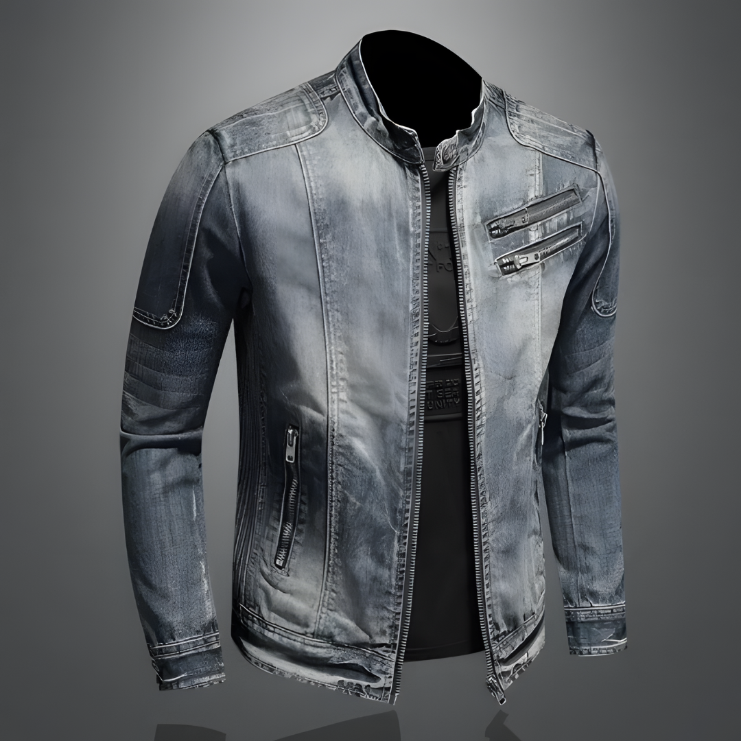 Street-Wave Denim Jacket For Men Timeless Vintage Charm With Modern Style For Everyday Casual Wear