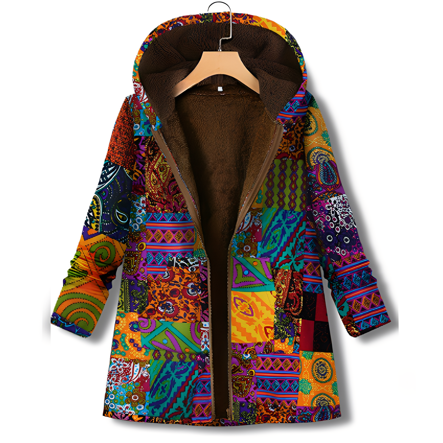Street-Wave Floral Winter Coat For Women With Premium Warmth And Patterned Detailing Cozy And Chic