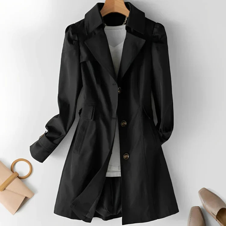 Street-Wave Button Front Winter Jacket For Women Cozy Cotton Polyester Blend Stylish Urban Coat