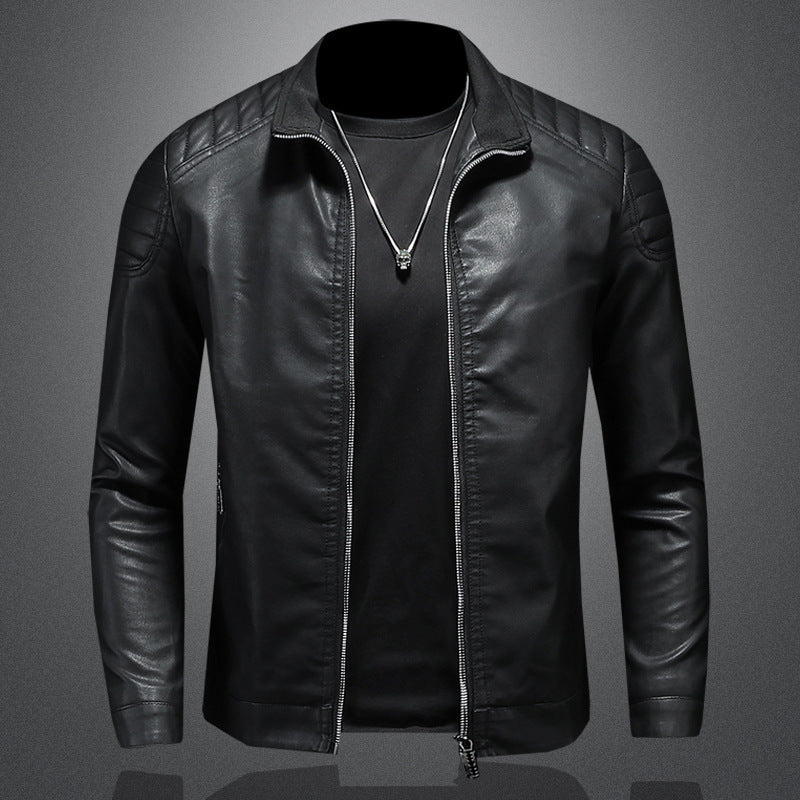 Street-Wave Leather Jacket For Men Slim Fit Premium Quality Stylish Durable Outerwear
