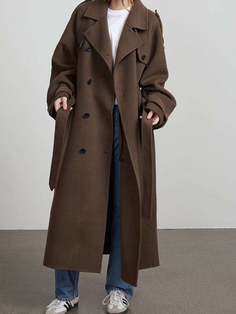 Streetwave Womens Timeless Trench Coat With Belt In Premium Fabric For Everyday Chic
