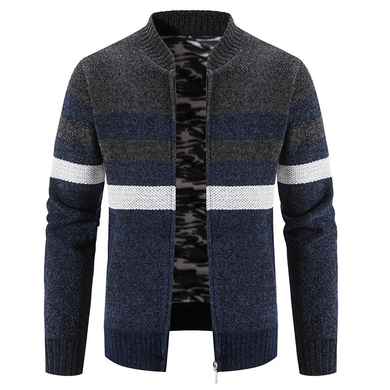 Street Wave CosyZip Vest For Men Cozy Striped Zip Vest With Autumn Warmth And Modern Baseball Style