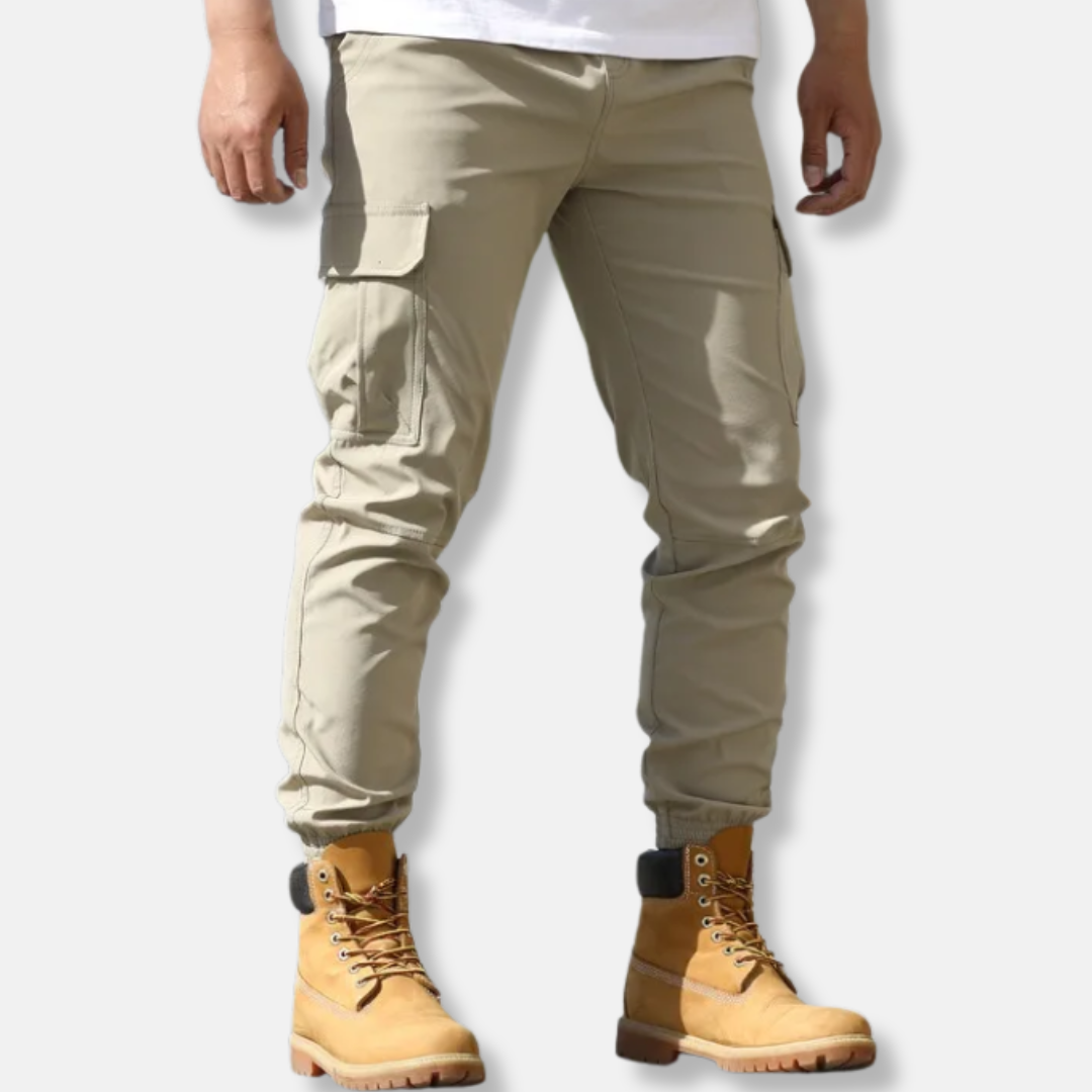 Mens Woven Stretch Cargo Jogger Pants StreetWave For Men Elastic Ankle Cuffs