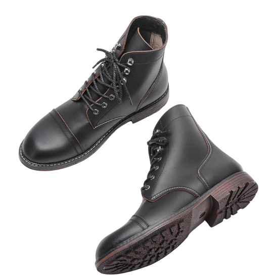 Street-Wave Orthopedic Leather Boots for Men All Day Comfort and Stylish Support