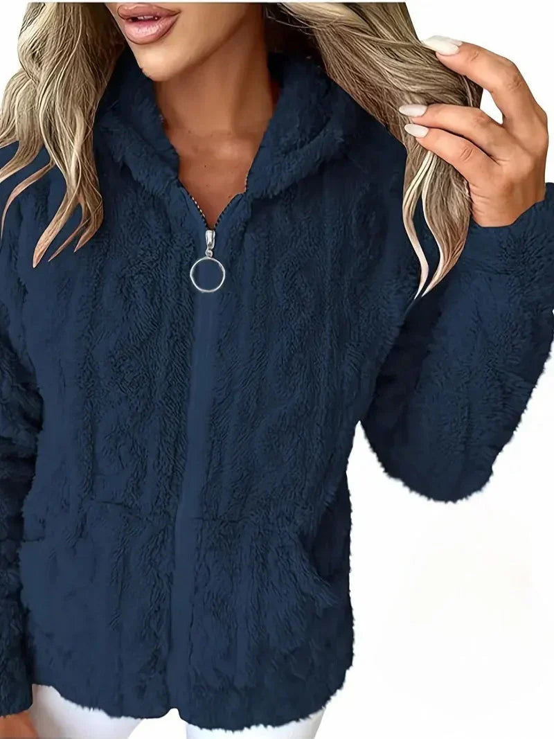 Street Wave Zip Hoodie Ultra Soft Fleece Cozy Everyday Wear For All Day Comfort Plus
