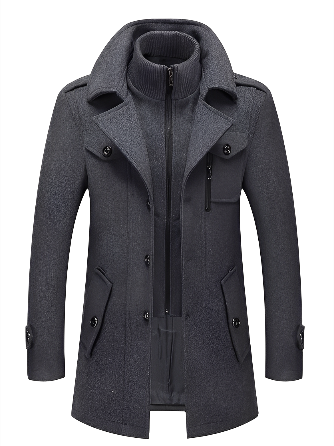 Mens Trench Coat Street-Wave Elegant Warmth And Timeless Style For Everyday Professionals