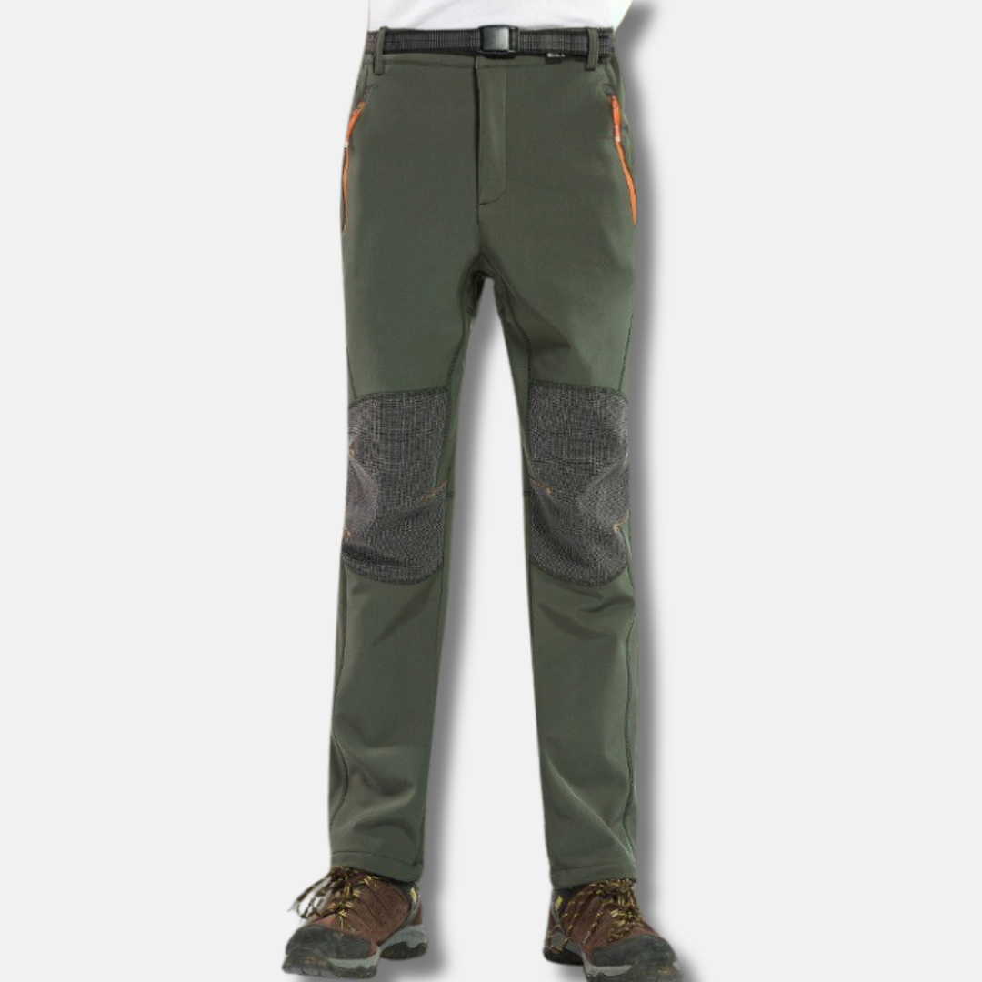 Mens Outdoor Sports Pants Slim Fit Water Resistant Reinforced Knees Zipper Pockets By Street-Wave