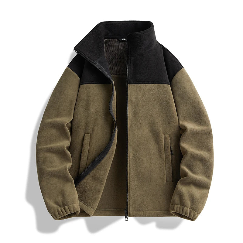 Streetwave Unisex Fleece Jacket With Cozy Warmth And Soft Inner Lining In Modern Two Tone Design