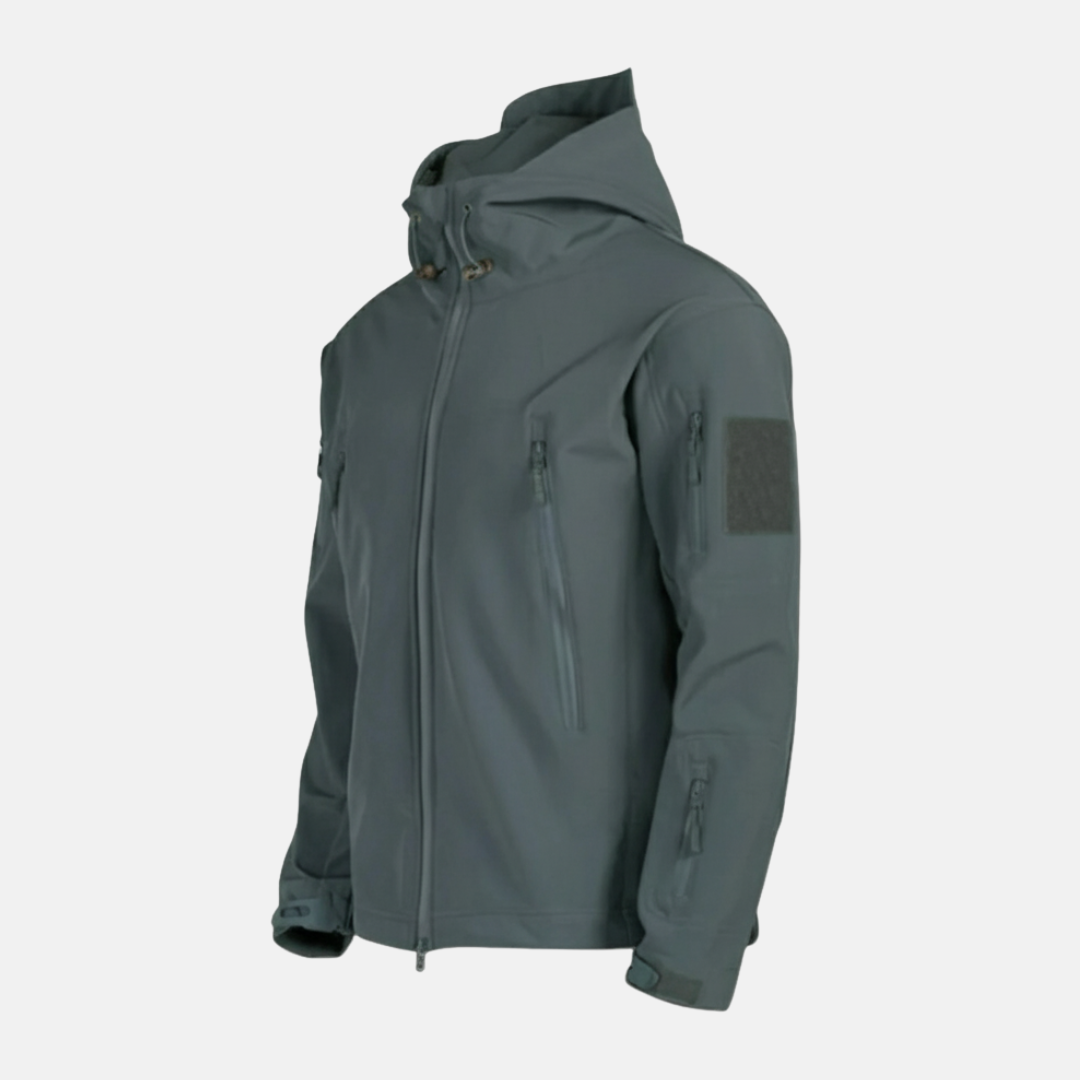 Street-Wave Men's Jacket Stretch Blend With Relaxed Fit Stand Up Collar And Adjustable Hood Winter Outerwear