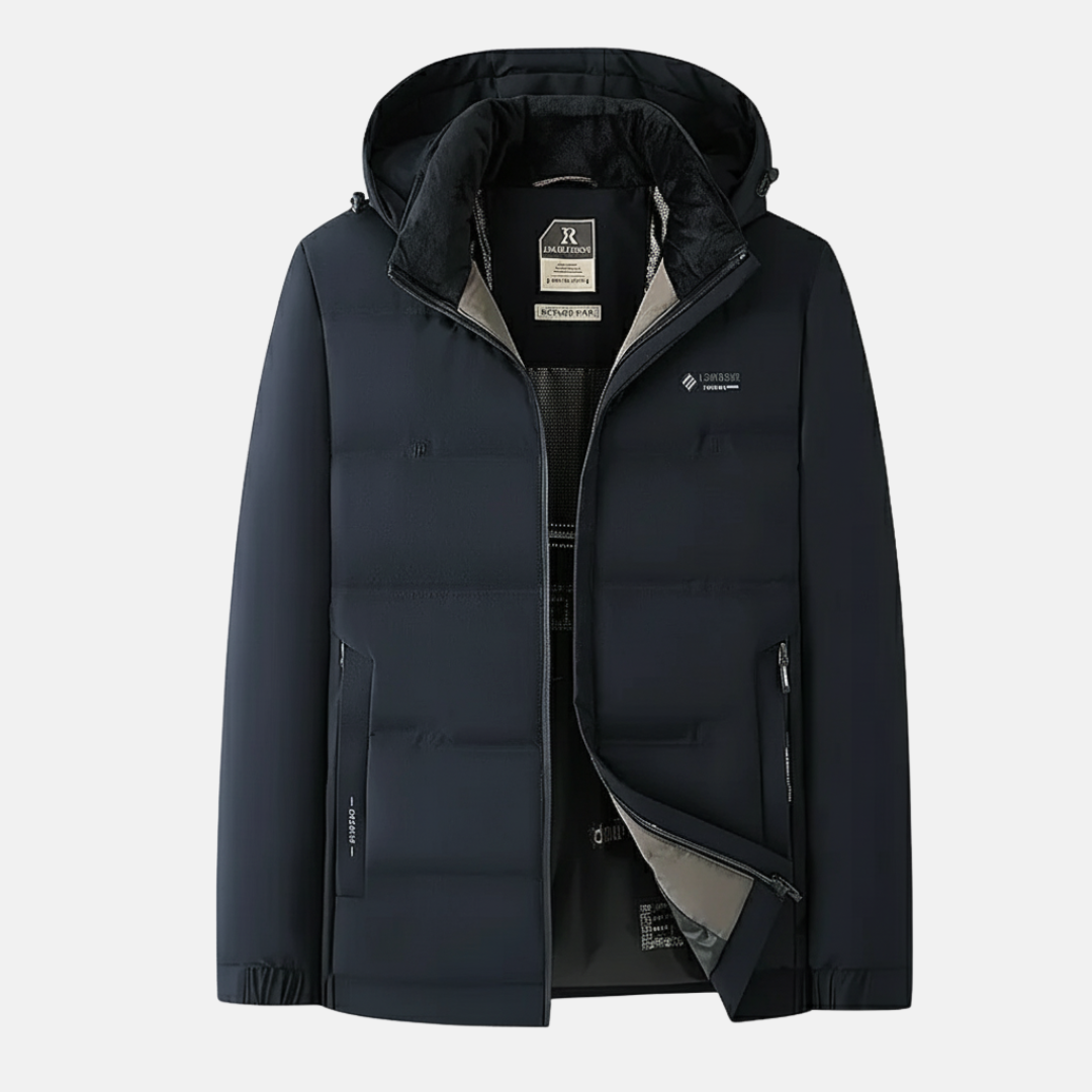 Street-Wave Men's Quilted Insulated Hooded Water-Resist