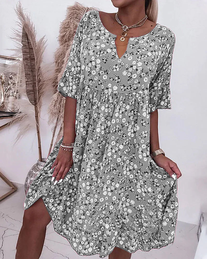 Street Wave Emanuela Dress For Women Floral Midi With Flattering Fit And All Day Comfort