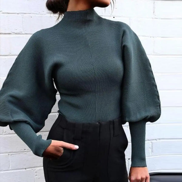 Street-Wave Long Sleeve Knit Pullover For Women Cozy Warmth Durable Fabric Fall Winter