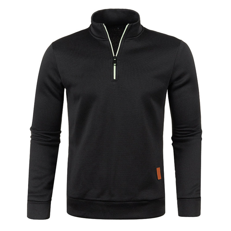 Street-wave Half Zip Pullover For Men Soft Comfort Elegance