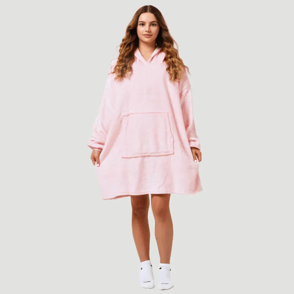 Street Wave Blanket Hoodie Oversized Plush Pullover For Unisex Lounge Wear And Cozy Winter Warmth
