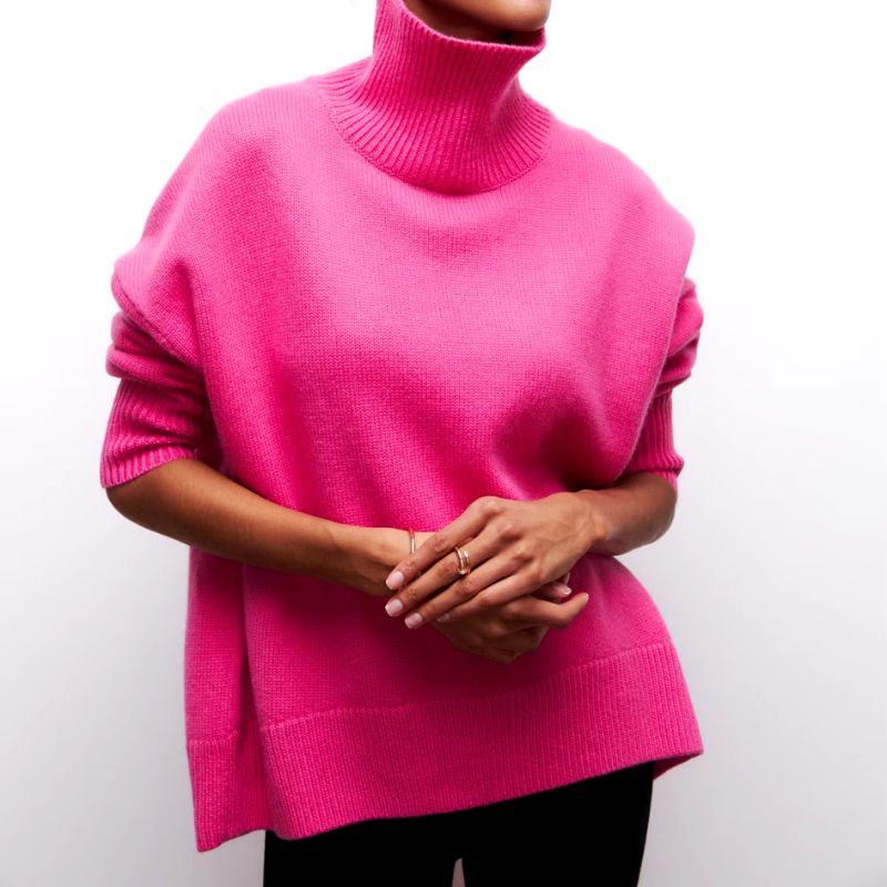 Sophie Soft Turtleneck Knit Sweater Street Wave Unisex Cozy Warmth