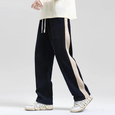 Street-Wave Cameron Men Casual Stripe Pants Relaxed Fit