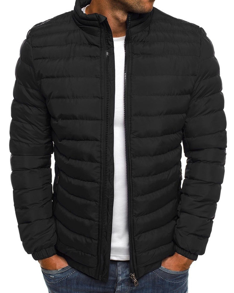 Street-Wave Puffer Jacket With Stand-Up Collar For Men Cozy Warmth Modern Fit In Multiple Colors