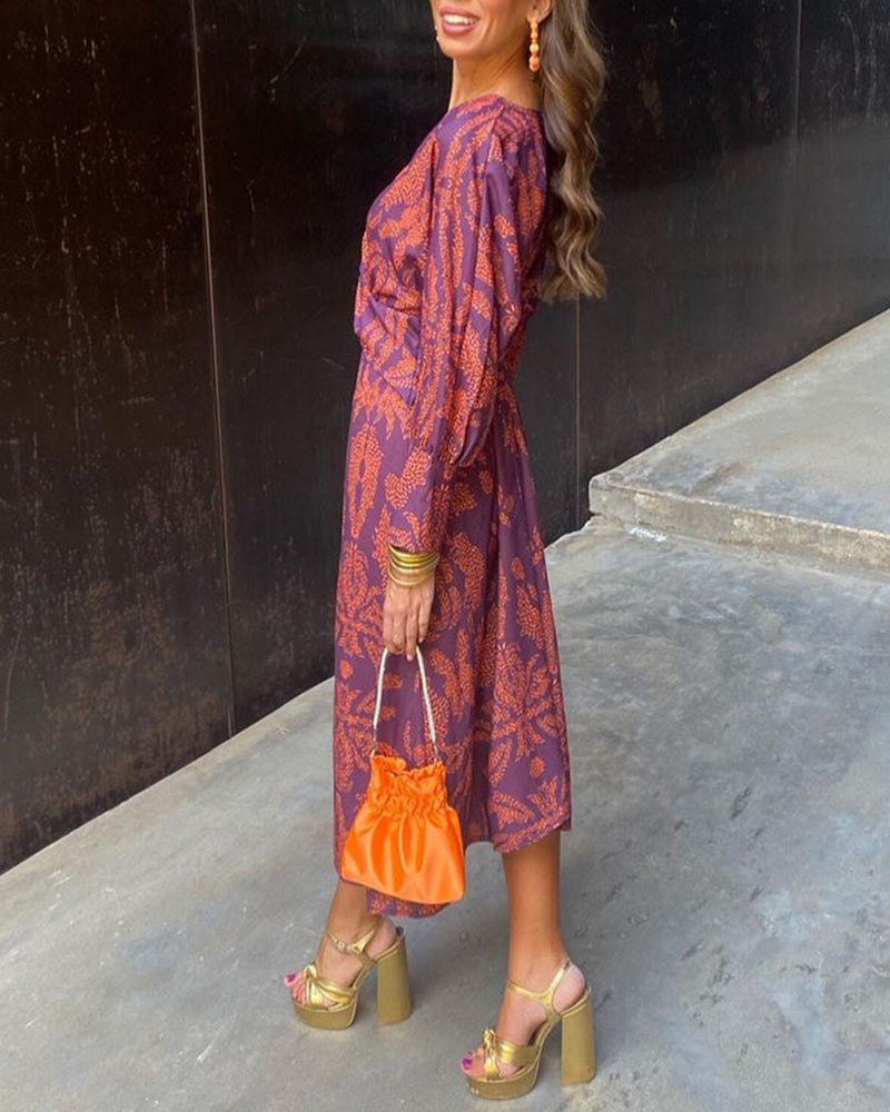 Street-Wave Violet Wedding Guest Dress A Line Maxi With Draped Silhouette
