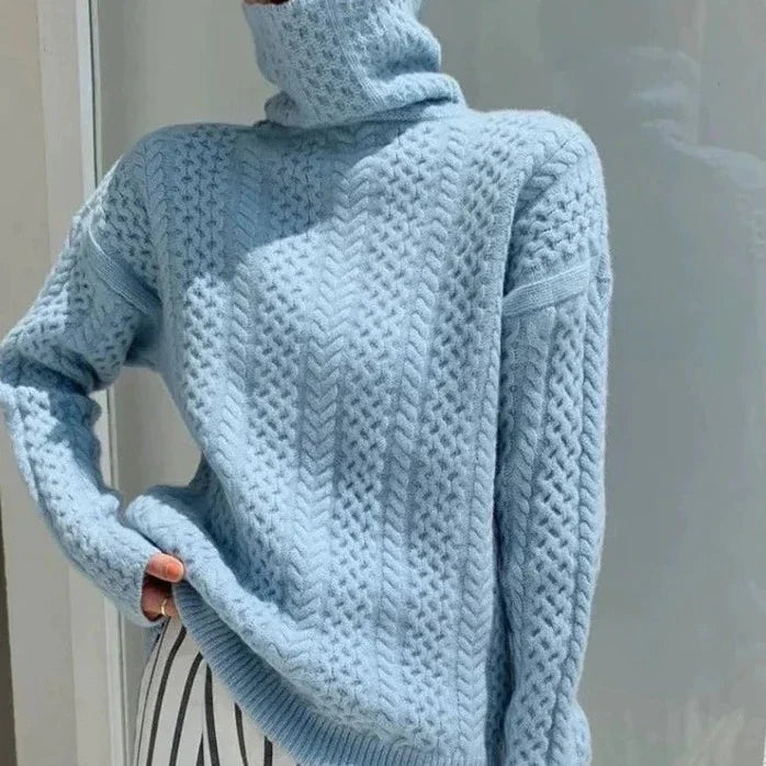 Street-Wave Cashmere Rollneck Sweater For Women Luxurious Comfort Soft Fit Perfect Everyday Wear