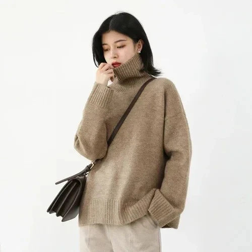 Streetwave Hanka Women Turtleneck Sweater Soft Cozy Knit For Elegant Spring Look